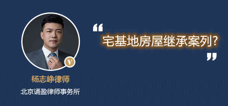 宅基地房屋继承案列?