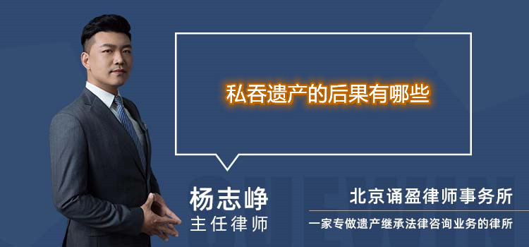 私吞遗产的后果有哪些